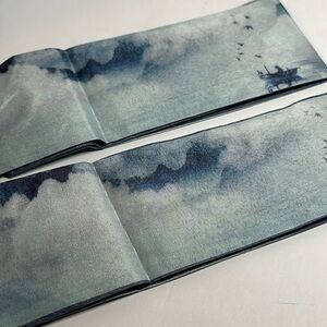 Two Oil Painting Thin Purse Scarves / Hair Bands / Scarves - #1125